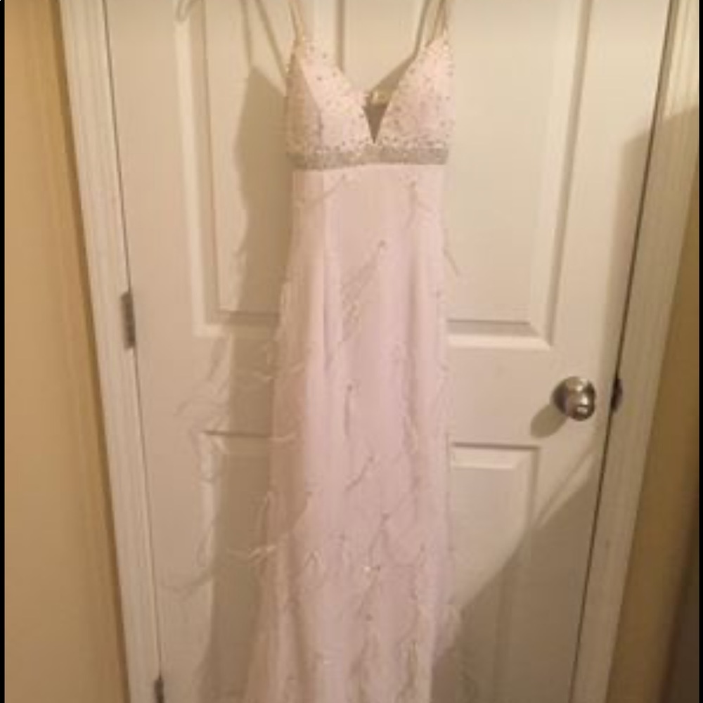 White prom dress, size 4